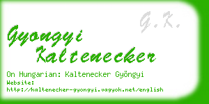 gyongyi kaltenecker business card