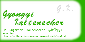 gyongyi kaltenecker business card